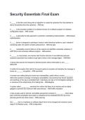 Security Essentials Final Exam REVISED AND UPDATED FOR 2026&sol;2027 ACTUAL EXAM COMPLETE QUESTIONS AND CORRECT DETAILED ANSWERS &lpar;VERIFIED ANSWERS&rpar; &vert;ALREADY GRADED A&plus;&vert;&vert;BRAND NEW&excl;&excl;
