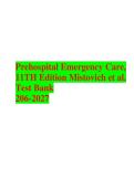 Prehospital Emergency Care&comma;  11TH Edition Mistovich et al&period;  Test Bank 206-2027