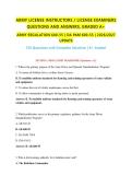 ARMY LICENSE INSTRUCTORS & EXAMINERS ACTUAL EXAM 2026&sol;2027 &vert; AR 600-55 & DA PAM 600-55 &vert; 150 Questions with Complete Solutions &vert; Pass Guaranteed - A&plus; Graded