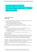 Test Bank for Pharmacology for Nurses&colon; A Pathophysiological Approach&comma; 7th Edition by Adams &ndash; Verified Questions and Answers &lpar;Latest Update&comma; A&plus; Graded&rpar;