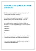 Code HS Exam QUESTIONS WITH ANSWERS