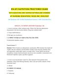 RN ATI NUTRITION PROCTORED ACTUAL EXAM 2026&sol;2027 &vert; ATI Nursing Education &vert; NCLEX-RN Aligned &vert; 100 Questions with Verified Rationalized Answers &vert; 100&percnt; Guaranteed Pass - A&plus; Graded