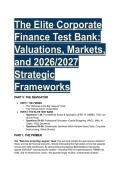 Elite Corporate Finance Test Bank 2026&sol;2027 &vert; Berk & DeMarzo Frameworks