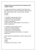 California Fluoroscopy State Board Exam Questions With Complete Solutions