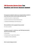 360 Excavator Review Exam Test Questions and Correct Answers&vert; Updated