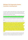 Michigan Fire Suppression System Contractor Licensing Exam Questions With Correct Solutions&comma; Already Passed&excl;&excl;