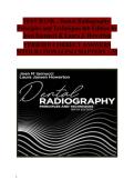 Dental Radiography Test Bank &colon; Principles & Techniques 6th Edition &vert; Comprehensive Ch&period; 1&ndash;35 &semi; Verified Answers&comma; In-Depth Rationales & Practical Learning Aid