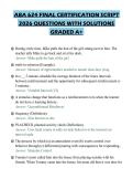 ABA 624 FINAL CERTIFICATION SCRIPT 2026 QUESTIONS WITH SOLUTIONS GRADED A&plus;