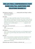 ABA 624 FINAL COMPREHENSIVE STUDY GUIDE 2026 FULL QUESTIONS AND SOLUTIONS GRADED A&plus;