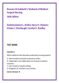 Medical Surgical Nursing Test Bank Brunner & Suddarth 16th Edition &vert; 1500 NCLEX Practice Questions & Exam Prep PDF