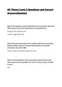 AC Theory Level 2 Questions and Correct Answers&vert;Updated