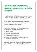 NFPA 99 MedGas for 6010 Installer exam questions with answers&comma;