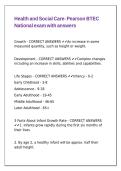 Health and Social Care- Pearson BTEC National exam with answers