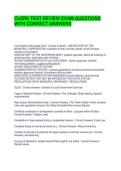 CLERK TEST REVIEW EXAM QUESTIONS WITH CORRECT ANSWERS