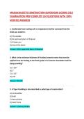 MASSACHUSETTS CONSTRUCTION SUPERVISOR LICENSE &lpar;CSL&rpar; EXAMINATION PREP COMPLETE 150 QUESTIONS WITH 100&percnt; VERIFIED ANSWERS