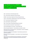 INTRO TO MUNICIPAL CLERK CHAPTERS EXAM QUESTIONS WITH CORRECT ANSWERS