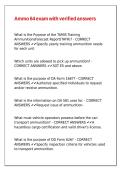 Ammo 64 exam with verified answers