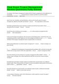 Final Exam Project Management Review Questions Fully Solved&period;