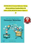Test Bank for Consumer Behaviour&colon; Buying&comma; Having&comma; and Being&comma; Canadian Edition 9th Edition by Michael R&period; &vert; 2026 Updated