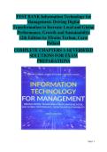 Master IT Management with Confidence &vert; Information Technology for Management &lpar;12th Edition&rpar; &colon; Chapters 1&ndash;14 Test Bank&comma; Real Exam-Style Questions & Verified Solutions by Turban & Pollard for Smarter Prep