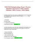 NUR 5332 Pathophysiology Exam 1 Practice Questions and Answers with Complete Solutions &vert; 100&percnt; Correct &vert; 2026 Update