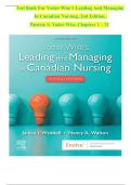 Yoder-Wise&rsquo;s Leading and Managing in Canadian Nursing &lpar;2nd Edition&rpar; by Patricia S&period; Yoder-Wise &ndash; Complete Test Bank for Chapters 1&ndash;32 PDF