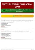 TNCC 9 TH EDITION FINAL ACTUAL EXAM 150&plus; &lpar;Latest 2025-2026 Edition&rpar; 100&percnt; Verified Q&A &plus; Answer Key Solutions