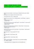 CSMLS HEME REVIEW EXAM QUESTIONS WITH CORRECT ANSWERS