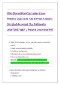 Ohio Demolition Contractor Exam Practice Questions And Correct Answers &lpar;Verified Answers&rpar; Plus Rationales 2026&vert;2027 Q&A &vert; Instant Download Pdf