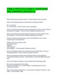 CSMLS PRACTICE EXAM -1 QUESTIONS AND ANSWERS &lpar;GRADED A&rpar;