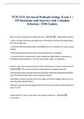 NUR 5332 Advanced Pathophysiology Exam 1 &vert; 125 Questions and Answers with Complete Solutions &vert; 2026 Update
