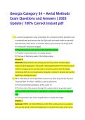 Georgia Category 34 &ndash; Aerial Methods Exam Questions and Answers &vert; 2026 Update &vert; 100&percnt; Correct instant pdf