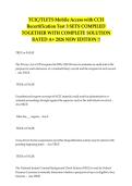 TCIC&sol;TLETS Mobile Access with CCH Recertification Test 3 SETS COMPILED TOGETHER WITH COMPLETE SOLUTION RATED A&plus; 2026 NEW EDITION &excl;&excl;
