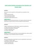 South Carolina Dentistry Jurisprudence Exam Questions and Answers Latest