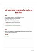 South Carolina Dentistry Jurisprudence Exam Questions and Answers&period;