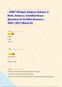 - CSET Multiple Subjects Subtest 2&colon; Math&comma; Science &vert; Certified Exam Questions & Verified Answers &vert; 2026 &vert; 2027 &lpar;Rated A&rpar;     