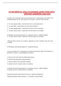 ATI RN MENTAL HEALTH NURSING QUESTIONS WITH VERIFIED ANSWERS 2026-2027