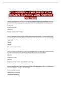 ATI - NUTRITION PROCTORED EXAM 2026-2027 QUESTION WITH CORRECT ANSWERS
