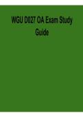 WGU D027 OA Exam Study Guide 2026 &ndash; Complete Review & Practice Questions for Objective Assessment