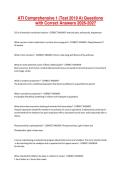ATI Comprehensive 1 &lpar;Test 2019 A&rpar; Questions with Correct Answers 2026-2027