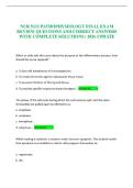 NUR 5332 PATHOPHYSIOLOGY FINAL EXAM REVIEW QUESTIONS AND CORRECT ANSWERS WITH COMPLETE SOLUTIONS &vert; 2026 UPDATE