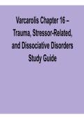 Varcarolis Chapter 16 &ndash; Trauma&comma; Stressor-Related&comma; and Dissociative Disorders Study Guide 2026