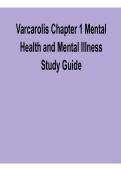 Varcarolis Chapter 1 &ndash; Mental Health and Mental Illness Study Guide 2026