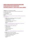 NORTH CAROLINA RISK RETENTION GROUP &lpar;RRG&rpar; EXAM&vert;QUESTION AND ANSWER WITH RATIONALE&vert;GRADED A&plus;&vert;2026 UPDATE&vert;100&percnt; CORRECT
