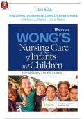 Test Bank &ndash; Wong&rsquo;s Nursing Care of Infants and Children 12th Edition by Marilyn J&period; Hockenberry Chapters 1&ndash;34 &ndash; Graded A&plus; Verified Solutions Guaranteed Pass