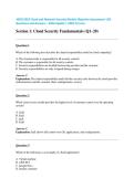 WGU E025 Cloud and Network Security Models Objective Assessment &vert;OA Questions and Answers &ndash; 2026 Update &vert; 100&percnt; Correct&period;