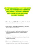 ATI PN FUNDAMENTALS &vert; KEY CONCEPTS &vert; FINAL PROCTORED EXAM QUESTIONS AND CORRECT VERIFIED ANSWERS 2025&sol;2026 ALREADY GRADED A&plus; <RECENT VERSION>
