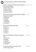 Anatomy and Physiology II Final Exam Practice &vert; Study Guide & Review Questions