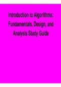 Introduction to Algorithms &ndash; Fundamentals&comma; Design&comma; and Analysis Study Guide 2026