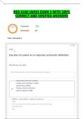 NSG 4100 &lpar;AHIII&rpar; EXAM 3 WITH 100&percnt; CORRECT AND VERIFIED ANSWERS
